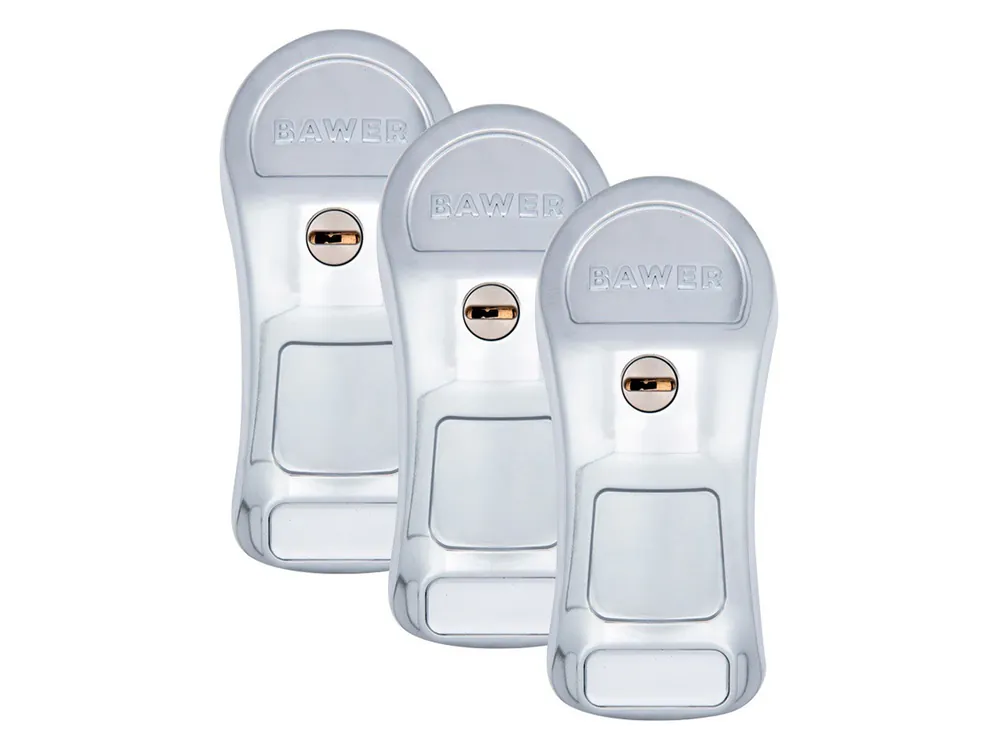Zertifiziert BAWER Armo 3-pack Lieferwagen-Schloss - Chrome