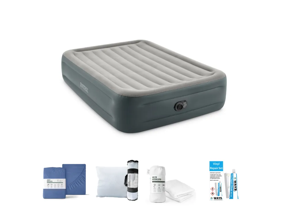 Ausverkauf Intex Essential Rest 203 x 152 cm Luftmatratzen-Set - 5-teilig