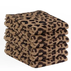 DoubleDry Leopard 50 x 50 cm 6-er Set Küchentüchern - Beige Ausverkauf