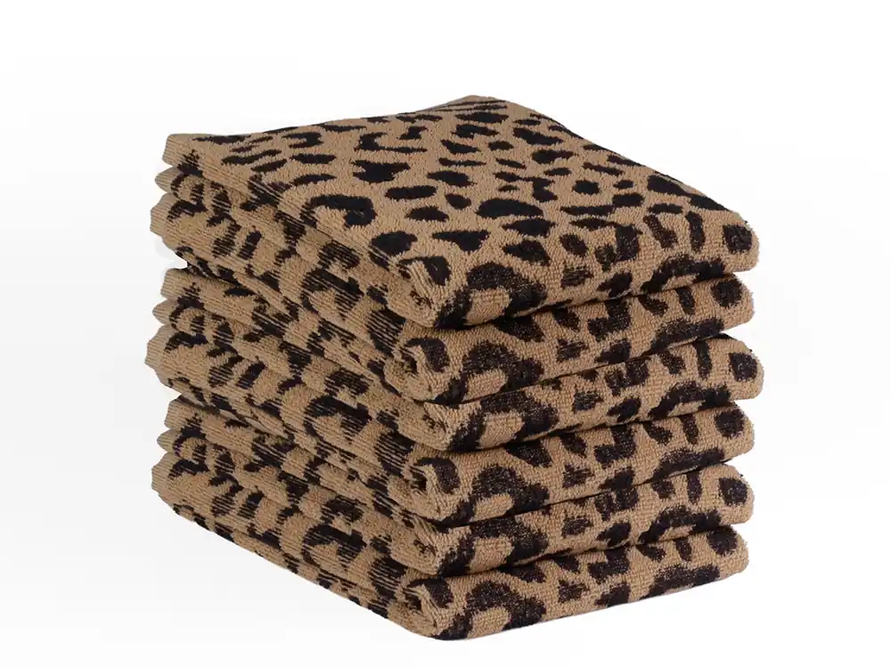 DoubleDry Leopard 50 x 50 cm 6-er Set Küchentüchern - Beige Ausverkauf