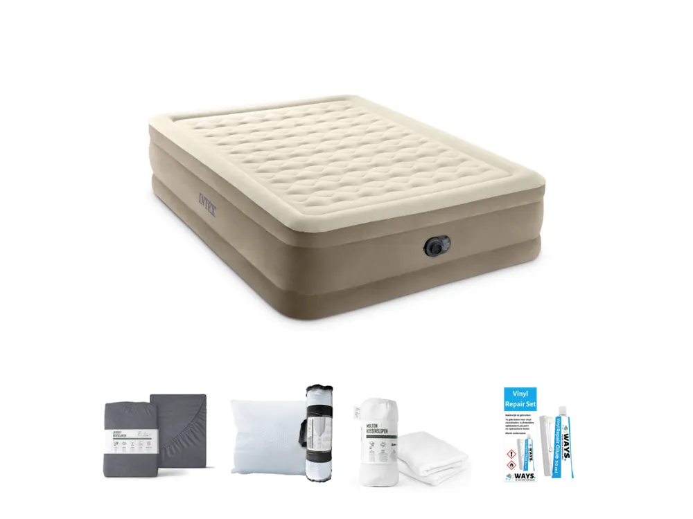 Sofort Bestellen Intex Ultra Plush 203 x 152 cm Luftmatratzen-Set - 5-teilig