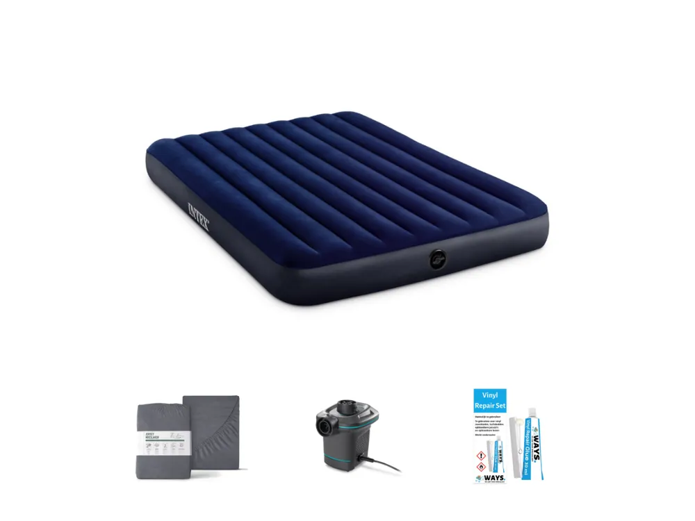 Intex Classic Downy 203 x 152 cm Luftmatratzen-Set - 4-teilig Preis Gesenkt