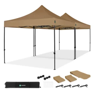 Sonderaktion VONROC Premium 6x3 easy-Up Partyzelt mit verbindungs-set - Beige