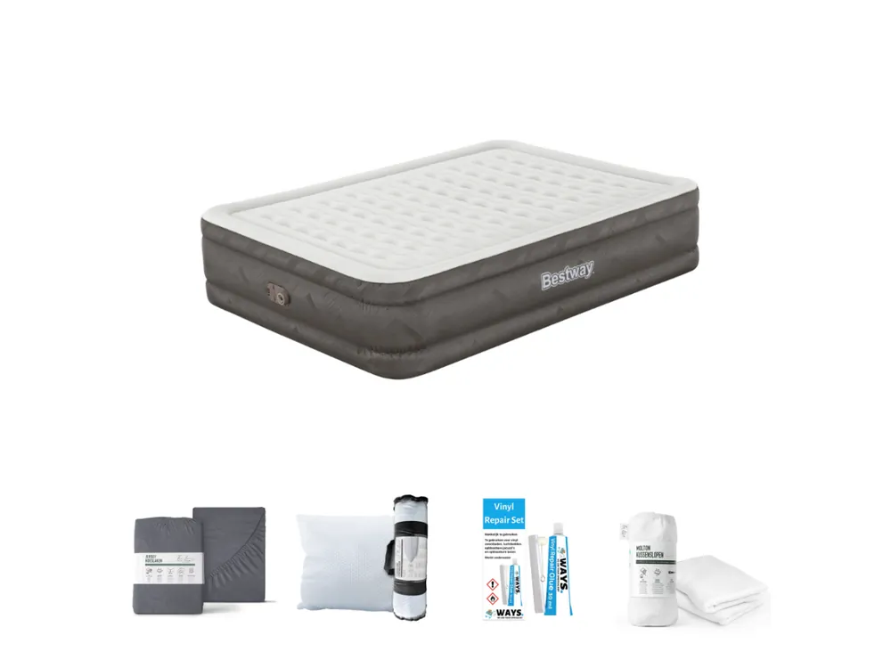 Preiswert Bestway Fortech Queen 203 x 152 cm Luftmatratzen-Set - 5-teilig