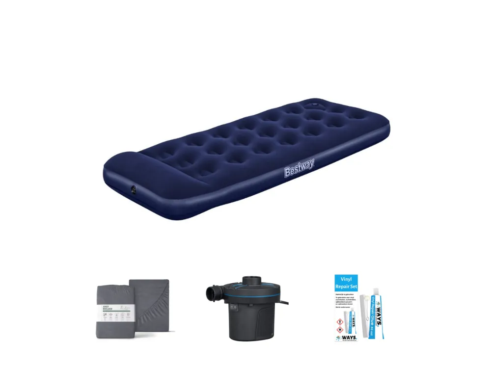 Bestway Voetpomp 185 x 76 cm Luftmatratzen-Set - 4-teilig Ausverkauf