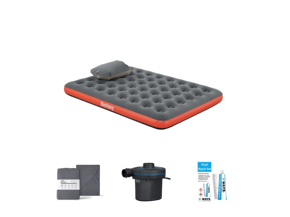 Bestway Roll & Relax 203 x 152 cm Luftmatratzen-Set - 4-teilig Top-Preis