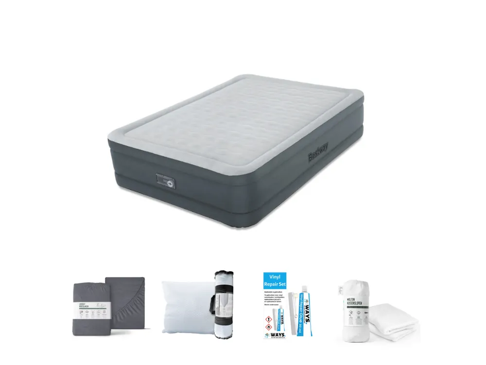 Kracherpreis Bestway Fortech Queen 203 x 152 cm Luftmatratzen-Set - 5-teilig