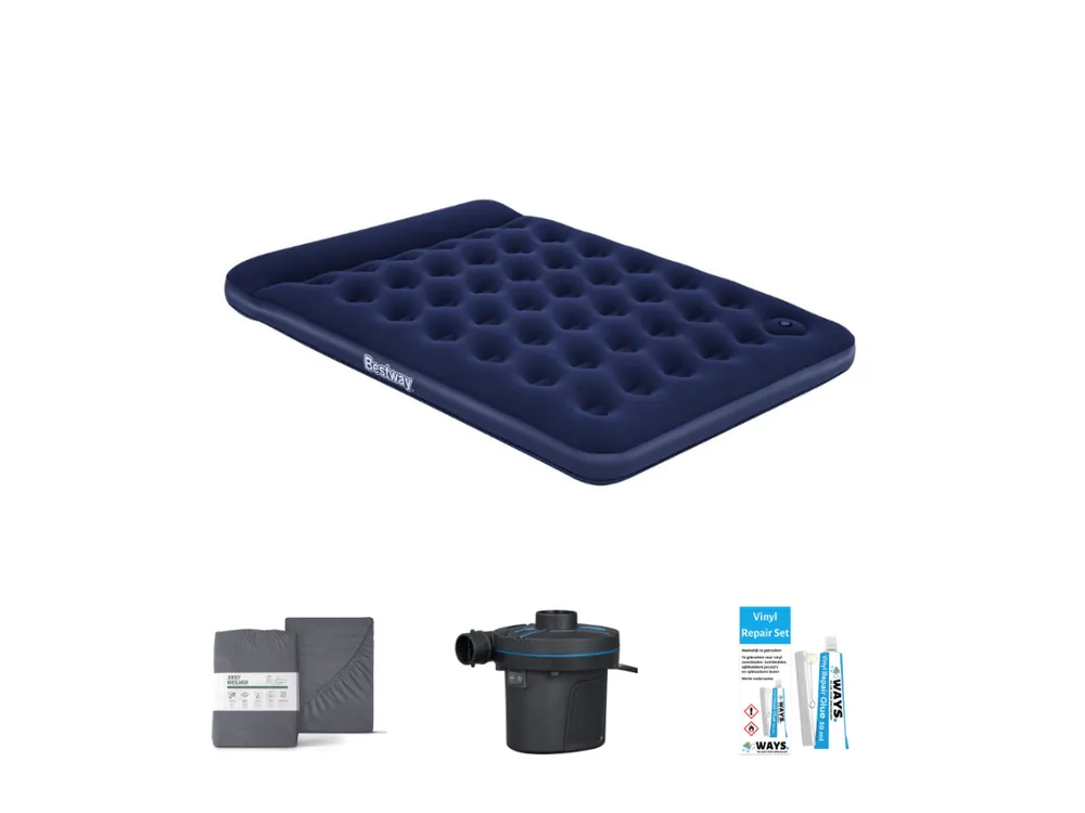 Bestway Voetpomp 203 x 152 cm Luftmatratzen-Set - 4-teilig Kracherpreis