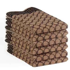 DoubleDry Deluxe 50 x 50 cm 6-er Set Küchentüchern - Beige Nur Für Kurze Zeit