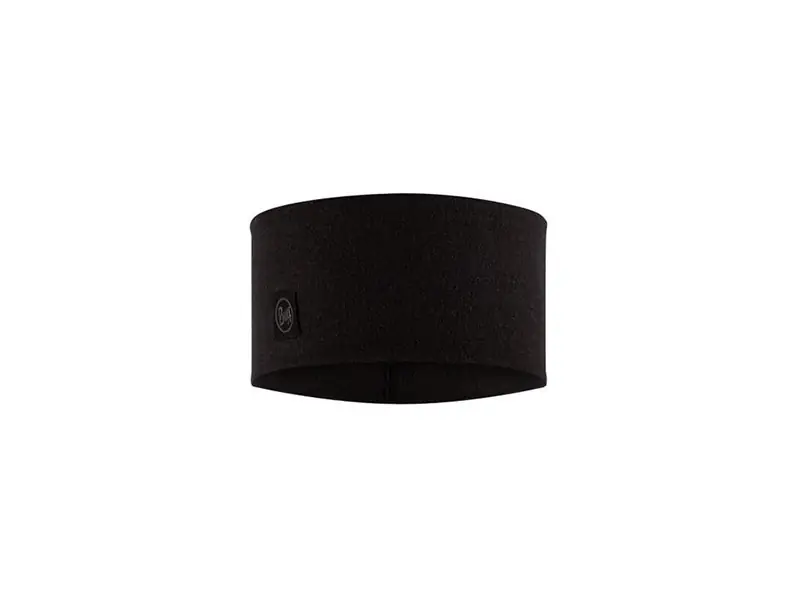 Buff Merino Heavy Stirnband - Solid Black Finale Aktion