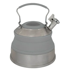 Eurotrail Faltbarer Wasserkocher 2L - Flötenkessel - Grau Neue Ware