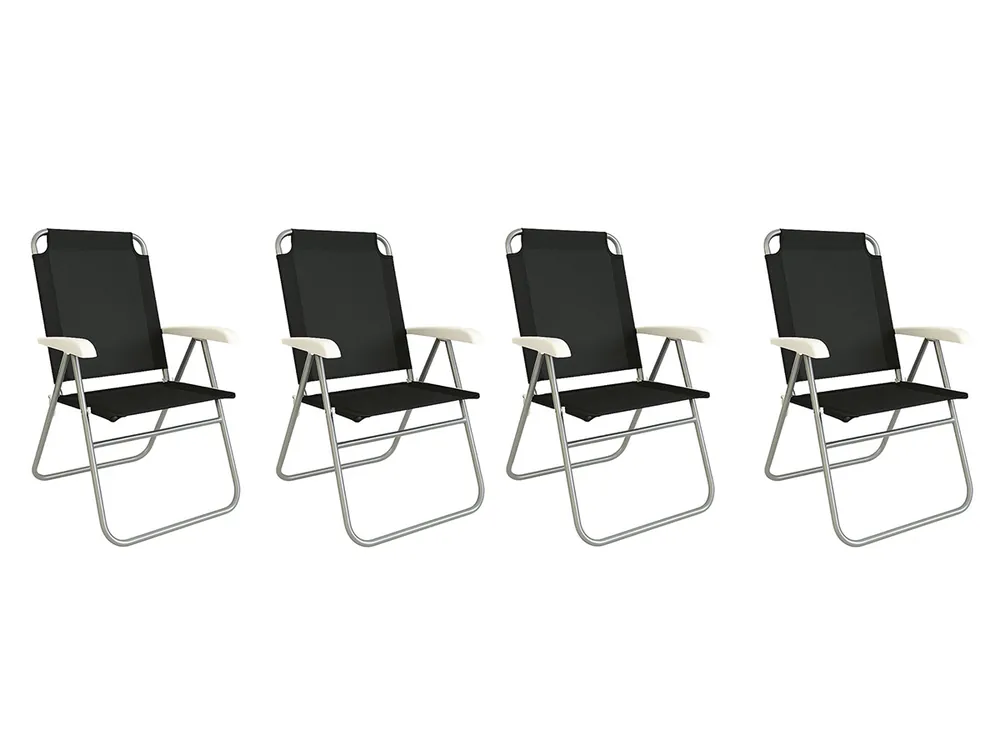 Rabatt HEM Aluminium verstellbarer campingstuhl - Set von 4
