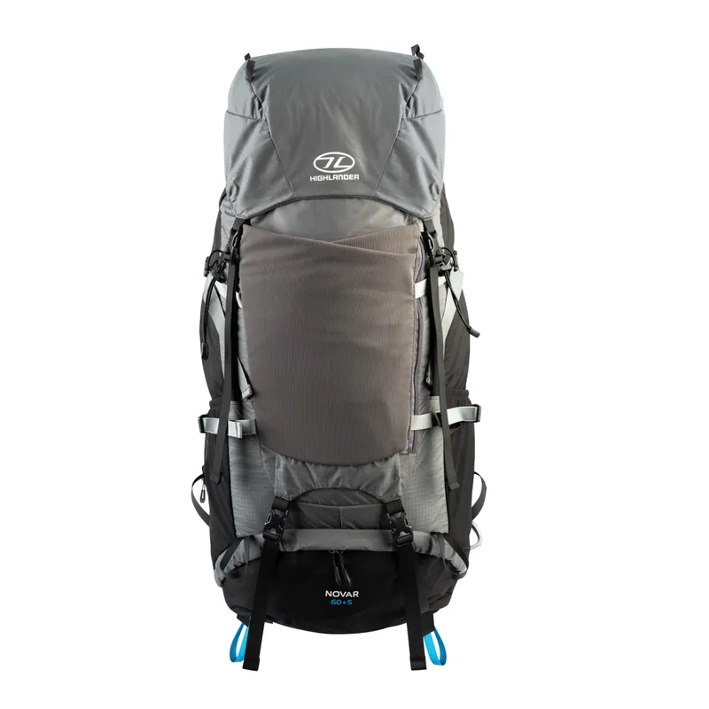 Highlander novar 60 + 5 rucksack - grau Sonderangebot