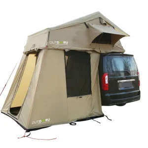 OutdoorU Family 4 Personen Dachzelt mit Vorzelt und Leiter Preisknaller