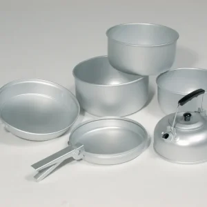 Preisknaller Koch-Set Alu 7-teilig Töpfe Pfannen Kanne Zange