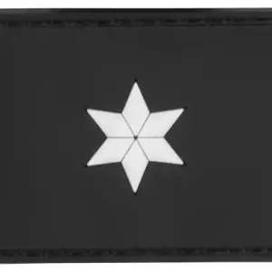 Super-Preis Dienstgradabzeichen 3D Polizeikommissar 1 Stern weiß Behördenausweis