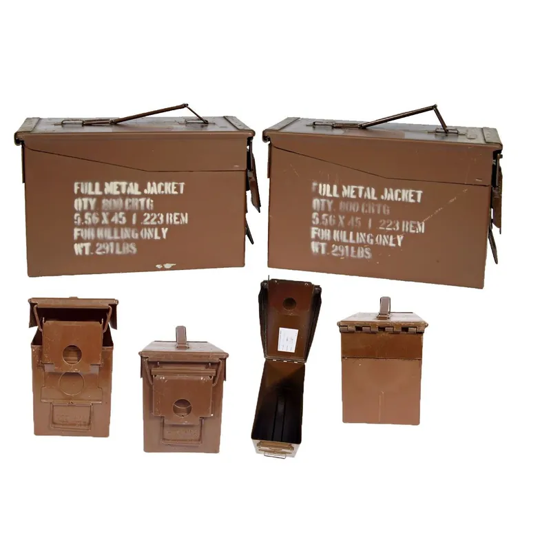 2 St. Munitionskiste CAL. 5,56 x 45 braun neuw. 30 x 14 x 19cm = 11,45 €/Stück Direktkauf
