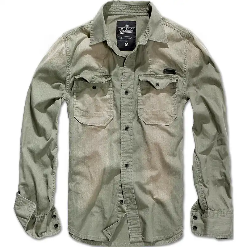 Langarm Hemd Denimshirt Hardee grau Restposten Beliebt