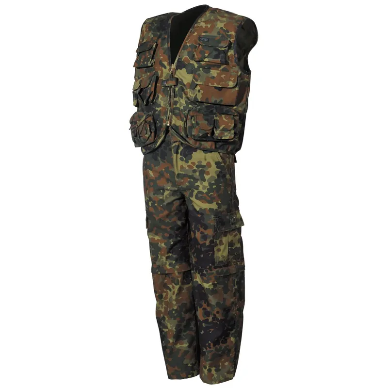 Kracherpreis MFH Kinder Zip-Up Hose und Weste flecktarn
