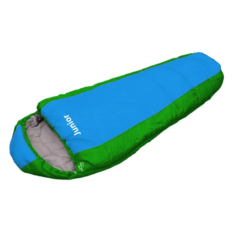 **Mumienschlafsack Junior blau/grün RV links 170 x 70/50 Aktuell