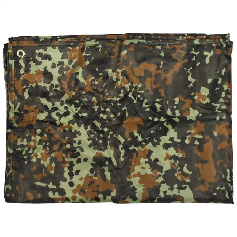 **MFH Mehrzweckplane Tarp mit Beutel flecktarn 2 x 3m (=6m² 3,00€/m²) Restposten Sichere Zahlung