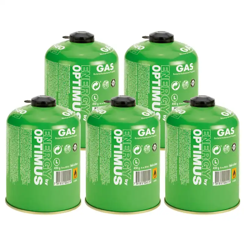 Neue Ware 5x 450 g Optimus Gaskartusche - Schraubkartusche für Outdoor & Camping