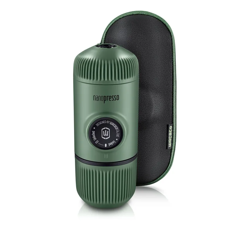 Sonderangebot Wacaco Nanopresso Tragbare Espressomaschine in Grün (Moss Green) + Schutzhülle