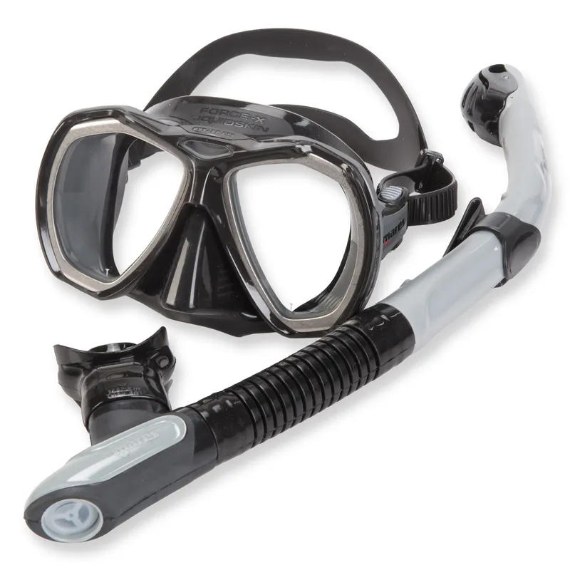 Schnorchelset Aruba 2 von Mares - mit Trockenschnorchel, schwarz grau Begrenztes Angebot