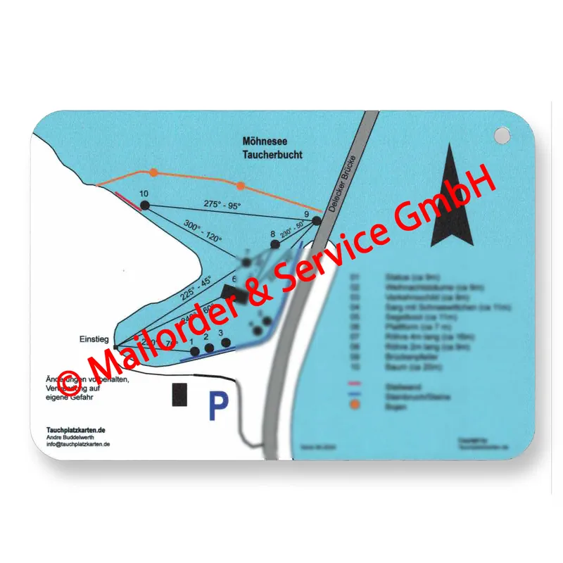 Mega-Angebot Tauchplatzkarte Möhnesee