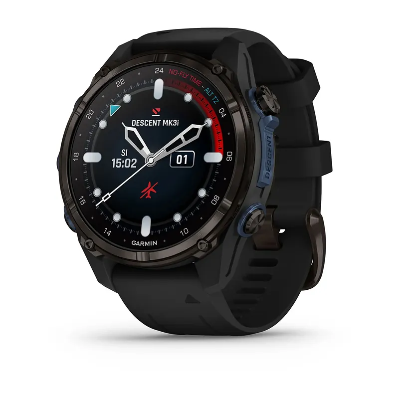 Garmin Descent MK3i Tauchcomputer mit GPS schwarz titan 43 mm - Silikonarmband, luftintegriert Solange Der Vorrat Reicht