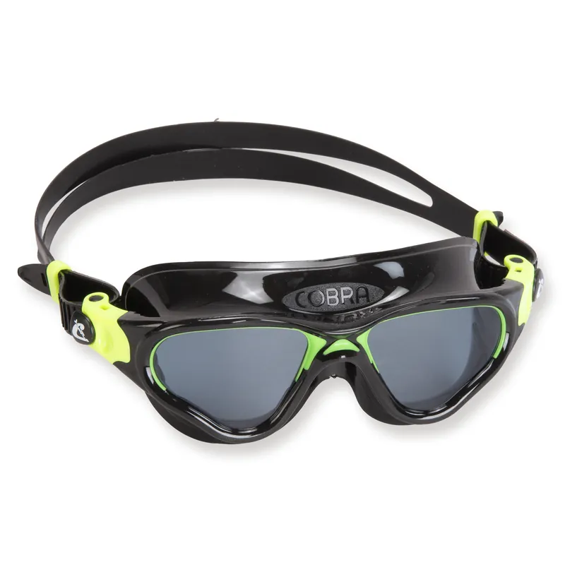 Cressi Schwimmbrille Cobra - schwarz lime, getönte Scheibe Sonderangebot