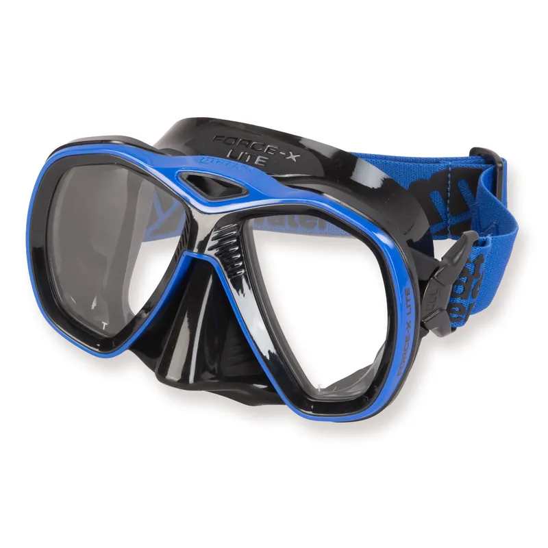 Direktkauf Mares Tauchmaske Force-X Lite schwarz blau - weiches Silikon, sehr gute Passform