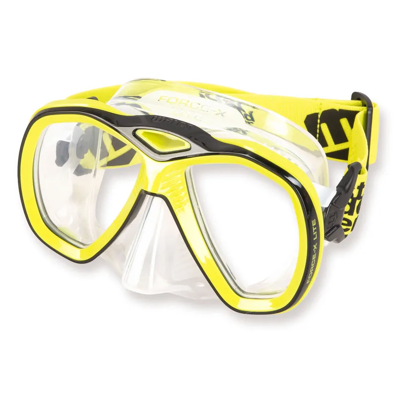 Mares Tauchmaske Force-X Lite gelb - weiches klares Silikon, sehr gute Passform Sale