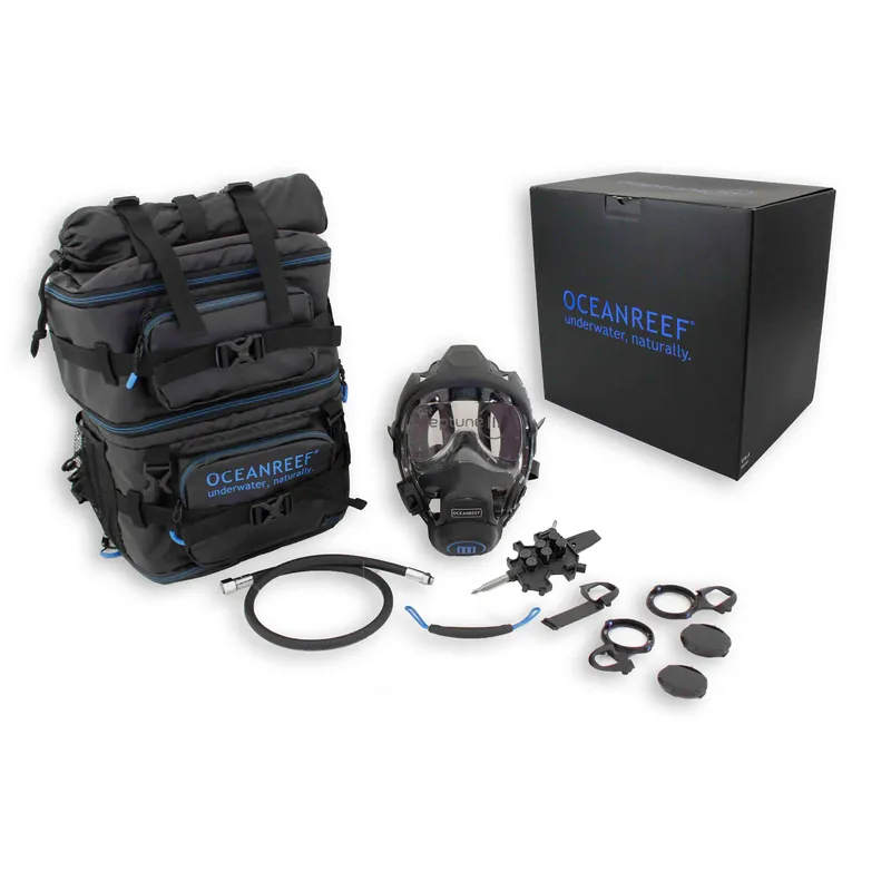 OceanReef Vollgesichtsmaske Neptun III IDM - M/L, schwarz Neuheit