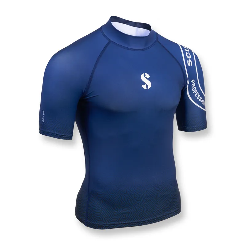 Scubapro T-Flex Lycra Shirt Herren - Navy kurzarm UPF 50 Preisreduziert