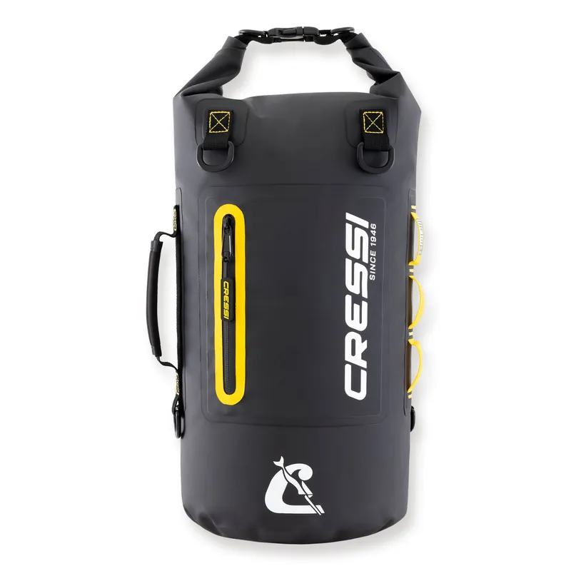 Cressi Ocelot Dry Bag - 20 Liter, schwarz gelb Sonderaktion