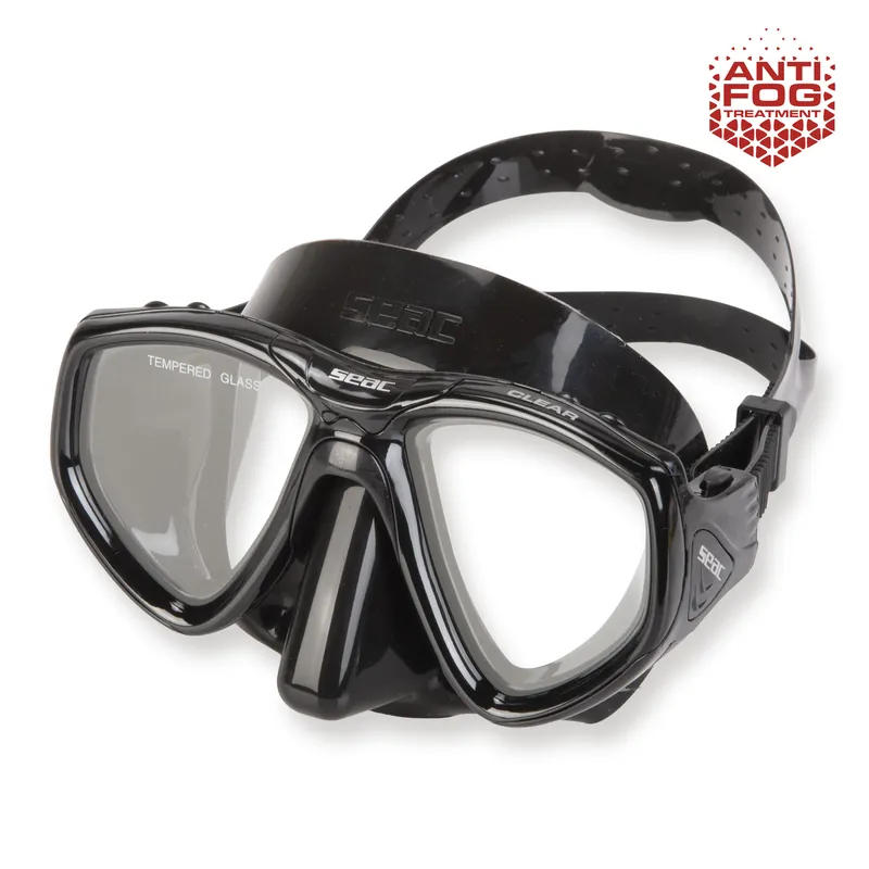 Letzte Chance Seac CLEAR AntiFog Tauch- und Schnorchelmaske mit Antibeschlag – schwarz