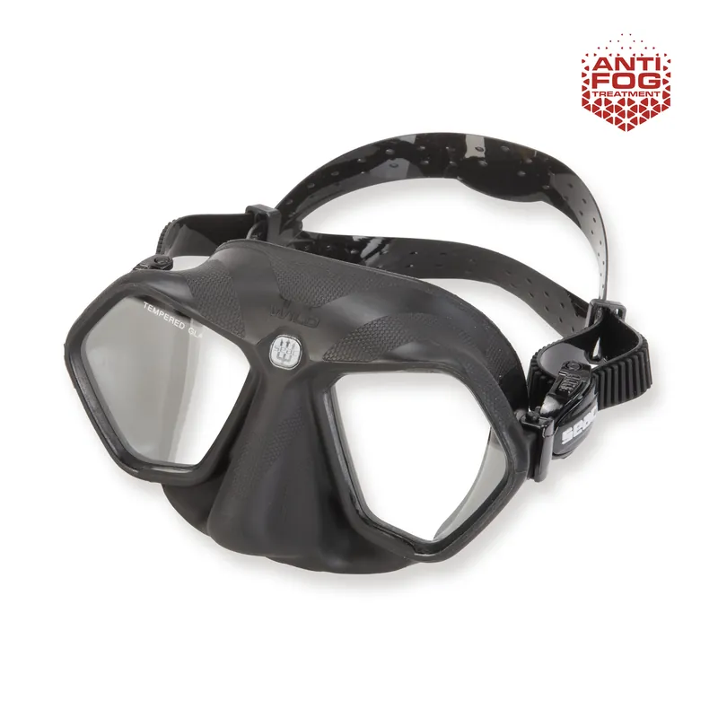 Seac WILD AntiFog Tauch- und Freitauchmaske mit Antibeschlag – schwarz Abverkauf