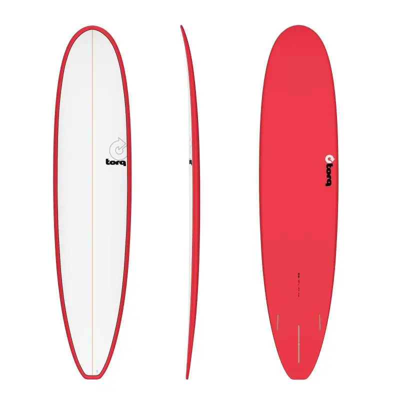 Surfboard TORQ TET 8.6 Longboard Rot Pinline Schneller Versand