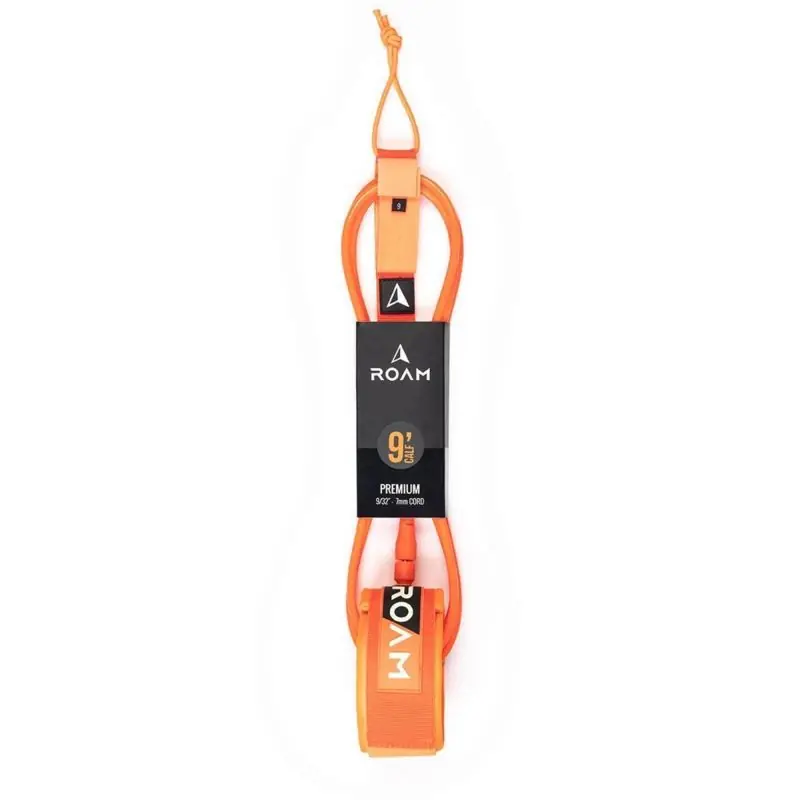 ROAM Surfboard Leash Premium 9.0 Knie Orange Schnäppchen