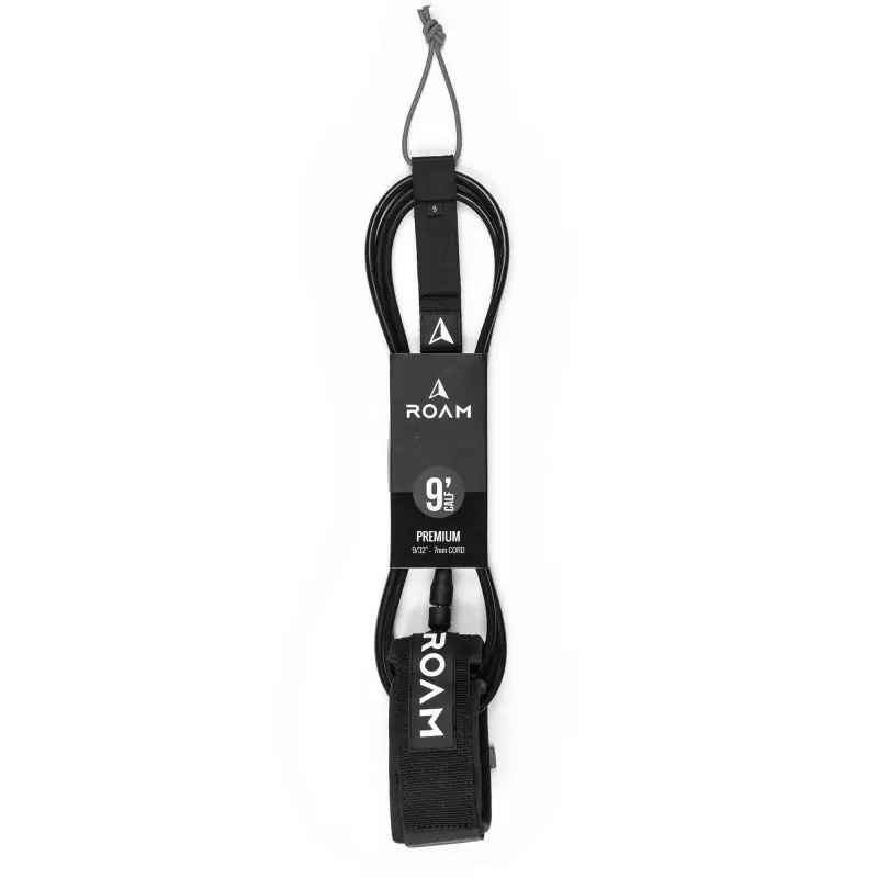 ROAM Surfboard Leash Premium 9.0 Knie Schwarz Aktuell